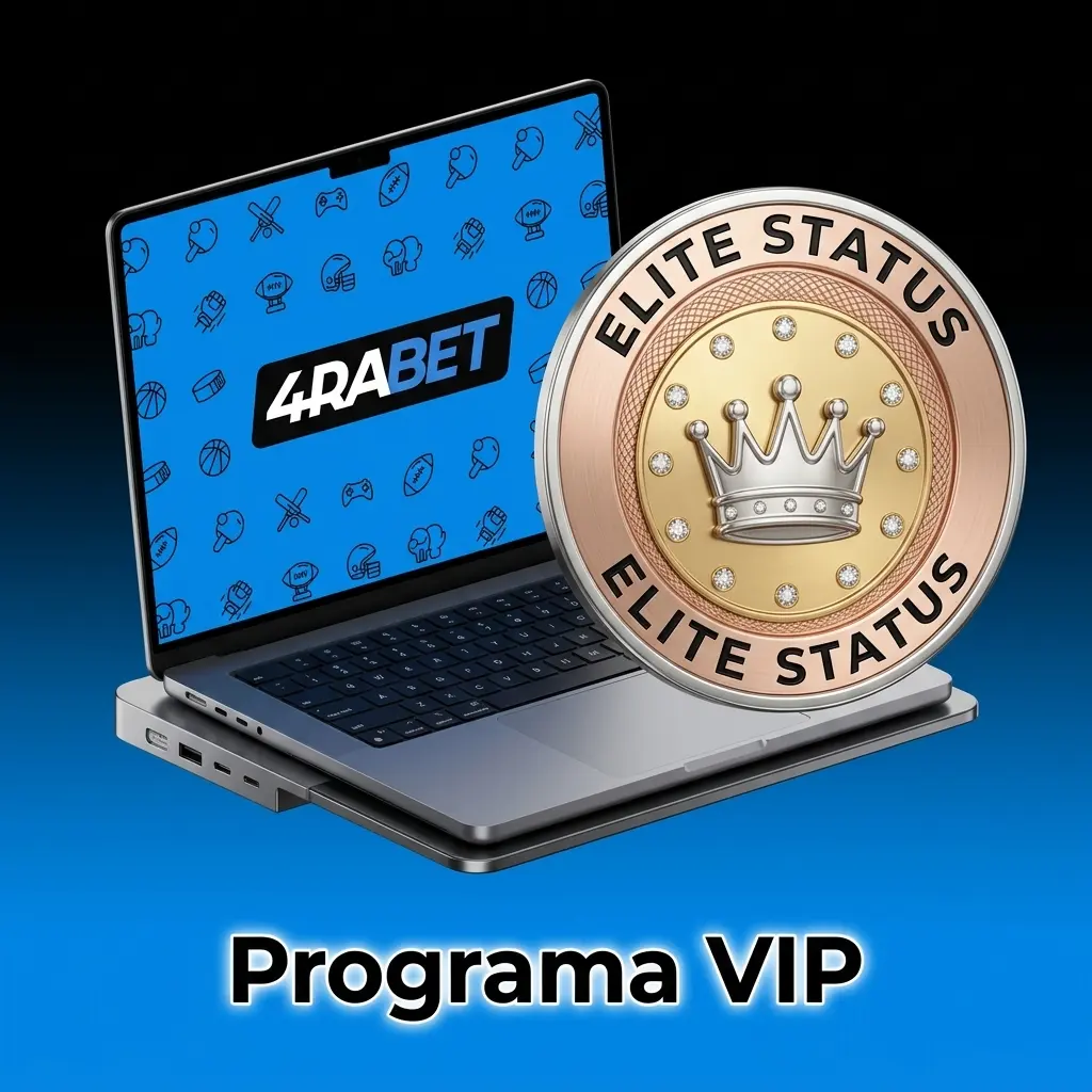 Programa VIP 4rabet com níveis Bronze ao Diamond, oferecendo cashback, saques maiores e gerente dedicado