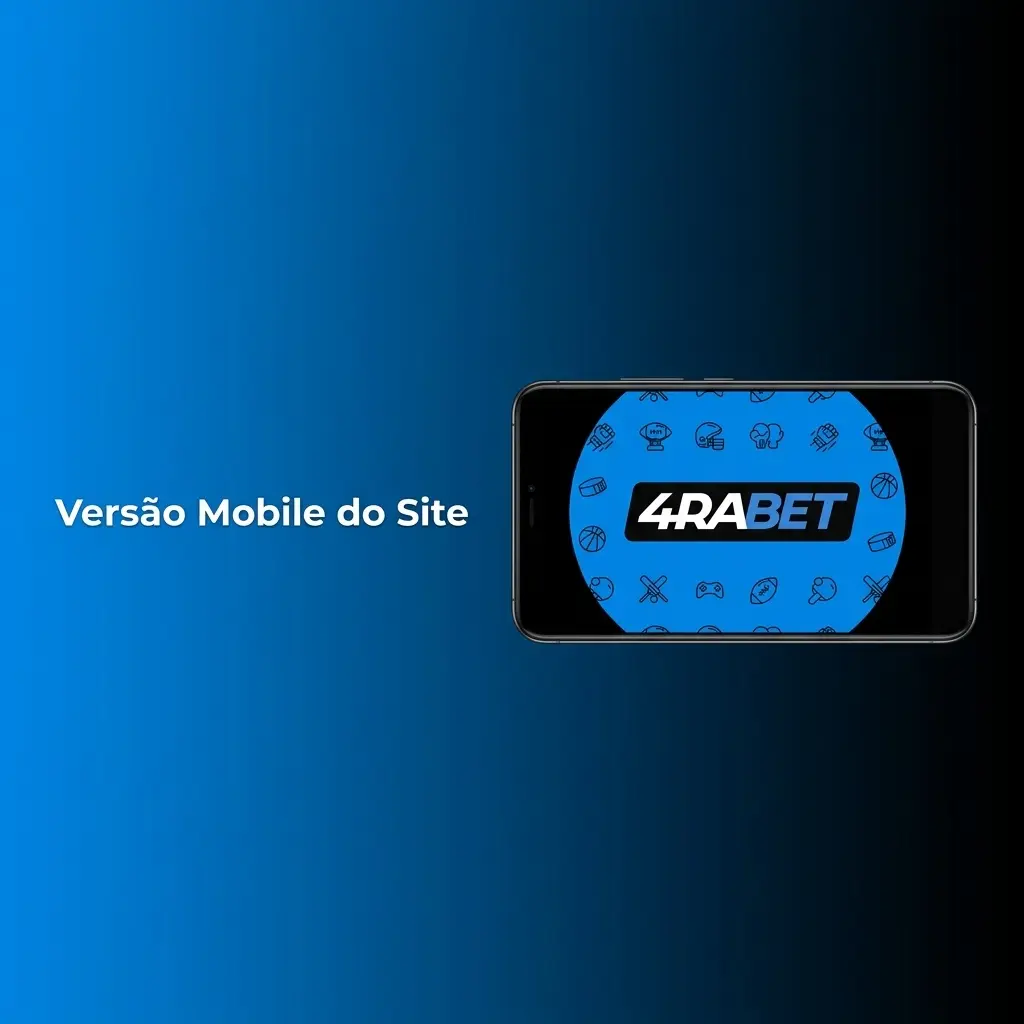 Versão mobile do site 4rabet aberta no navegador do celular, com layout responsivo e acesso completo à plataforma